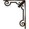 Ekena Millwork Fleur De Lis Wrought Iron Bracket, (Single center brace), Antiqued Bronze 1 1/2"W x 7 1/2"D x 10"H BKTM01X07X10SFLABZ - alternate 7